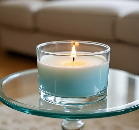 Aqua Glow Jar Candle