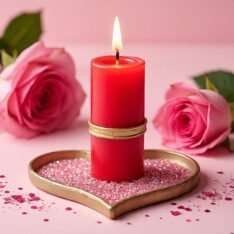 Rose Amour Candle Set