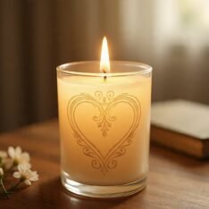Heart Glow Jar Candle
