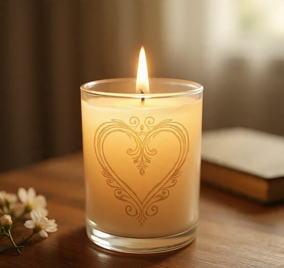 Heart Glow Jar Candle