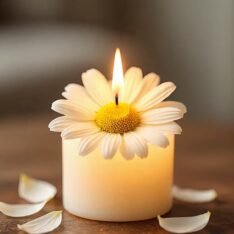 Jar daisy glow candle